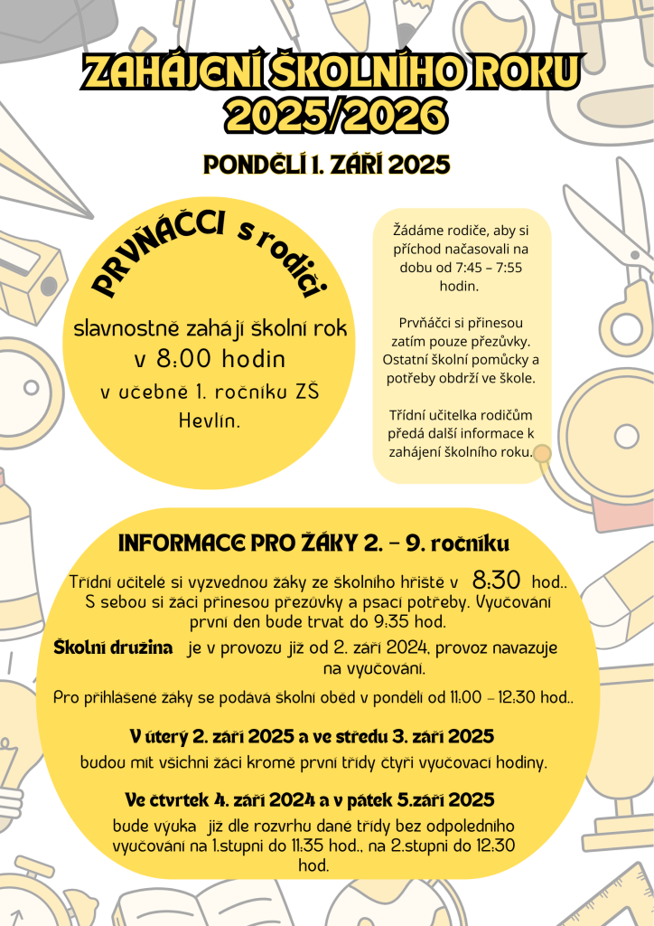 Zahájení školního roku 2025/2026